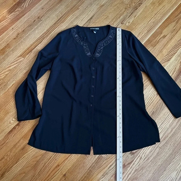 Norton McNaughton Tops - Black button down top